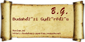 Budaházi Gyárfás névjegykártya